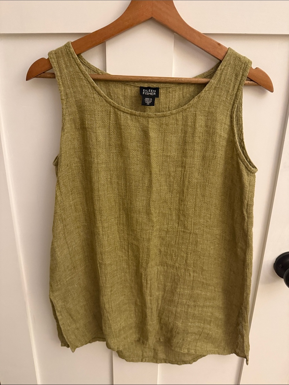 Eileen Fisher Olive Tank Linen Shell